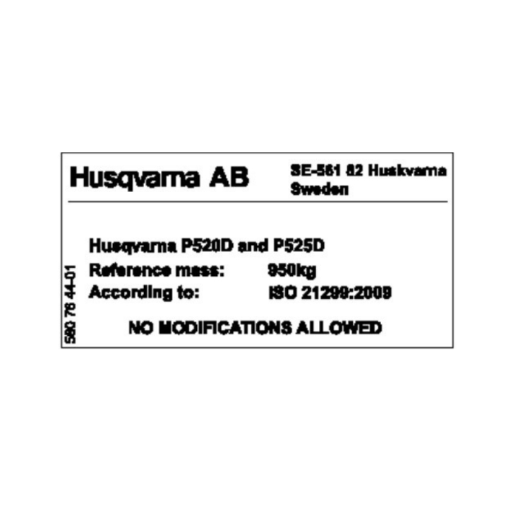 Dekal i gruppen Reservdelar Gräsklippare / Reservdelar Husqvarna Rider / Reservdelar Husqvarna P525D hos Gräsklipparbutiken (5807644-01)