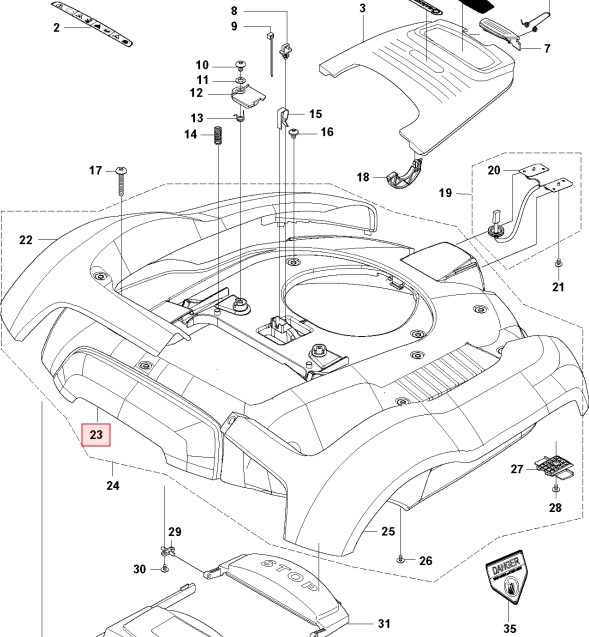 KAROSS R160 i gruppen Robotgräsklippare / Reservdelar Automower® hos Gräsklipparbutiken (5807796-01)