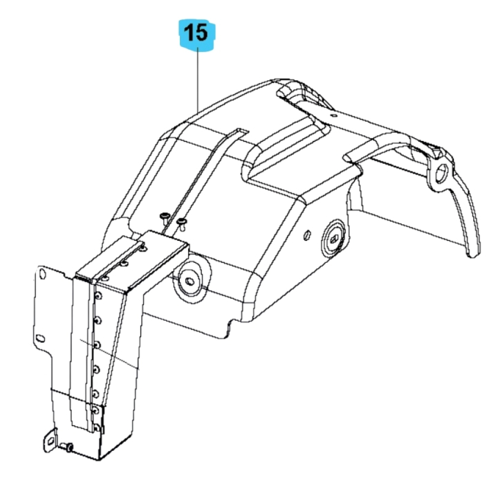 Skydd i gruppen Reservdelar Gräsklippare / Reservdelar Husqvarna Rider / Reservdelar Husqvarna P525DX hos Gräsklipparbutiken (5819850-01)