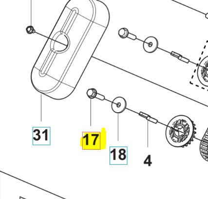 Skruv M8x35 vänstergängad i gruppen hos Gräsklipparbutiken (5825085-01)