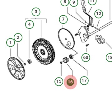 Pinion Pm, 11T, 21.25Mm Root D i gruppen Reservdelar Gräsklippare / Reservdelar McCulloch Gå-Bakom Gräsklippare / Reservdelar McCulloch M53-174WRE Classic hos Gräsklipparbutiken (5827017-01)