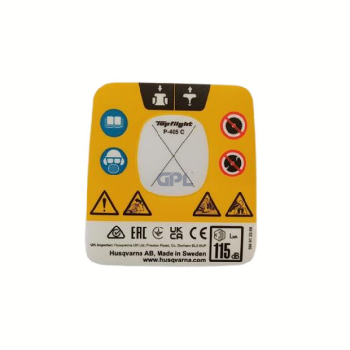 Decal Warning i gruppen  hos Gräsklipparbutiken (5849133-08)