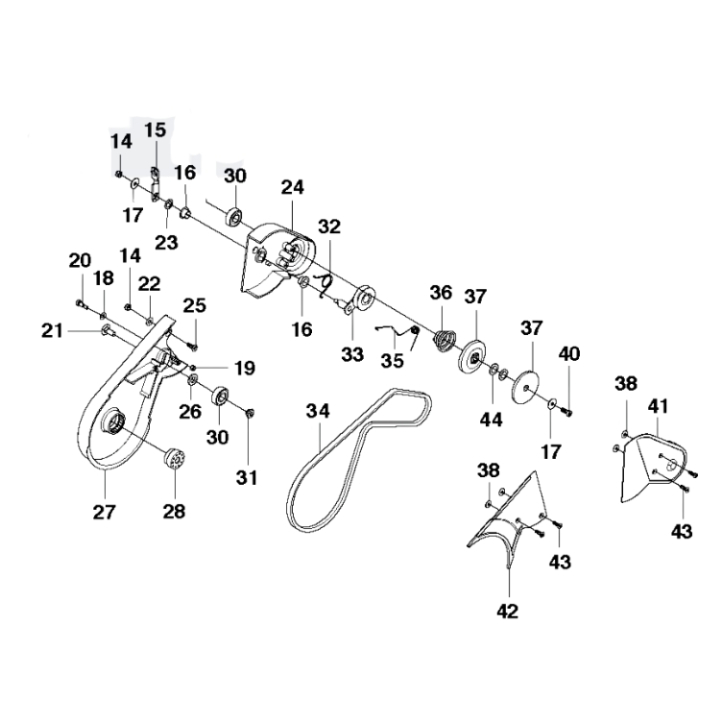 Transmission Kit Collector Hus i gruppen Reservdelar Gräsklippare / Reservdelar Husqvarna Gå-Bakom Gräsklippare / Reservdelar Husqvarna LC448Se hos Gräsklipparbutiken (5851927-03)