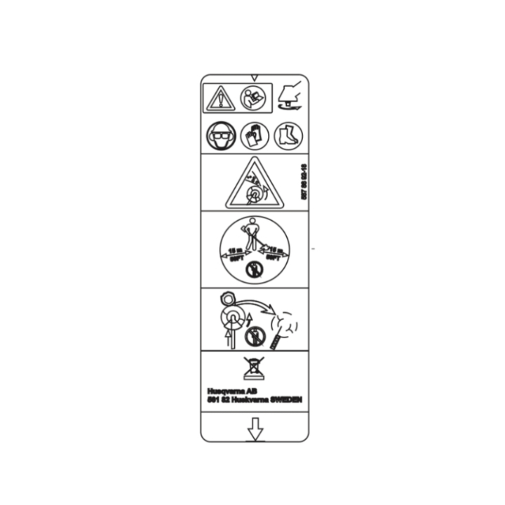 Decal Warning Spare Part i gruppen  hos Gräsklipparbutiken (5878892-18)