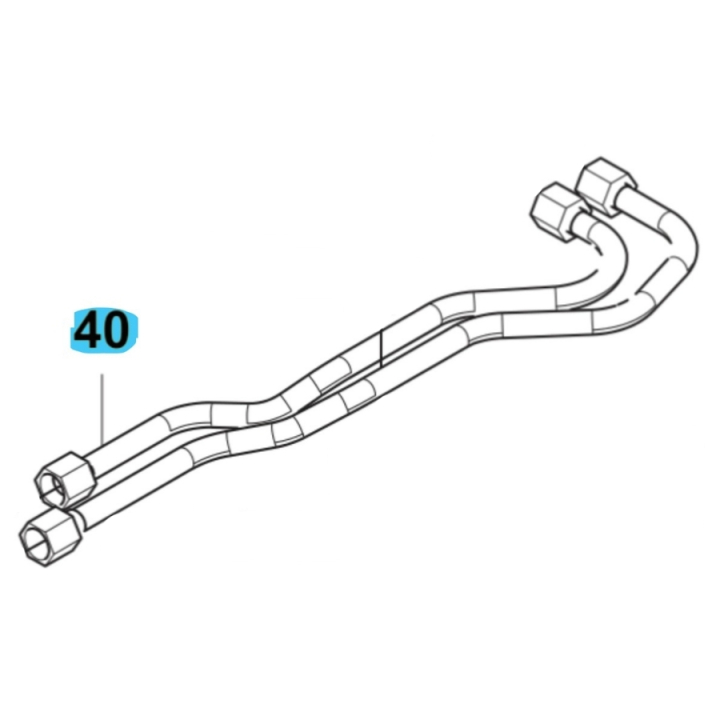Hydraulisk Pipe För Vfmu i gruppen Reservdelar Gräsklippare / Reservdelar Husqvarna Rider / Reservdelar Rider 419 TSX AWD hos Gräsklipparbutiken (5895619-01)