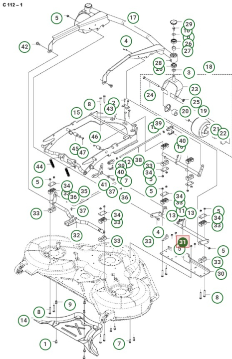 Crossbar Front Gray i gruppen  hos Gräsklipparbutiken (5900813-02)
