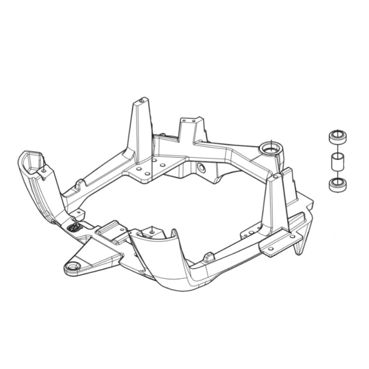 Assy Rear Chassis Grey i gruppen Reservdelar Gräsklippare / Reservdelar Husqvarna Rider / Reservdelar Rider 112C5 hos Gräsklipparbutiken (5902682-01)