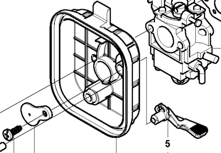 Luftfilterhållare Komplett i gruppen hos Gräsklipparbutiken (5905794-01)