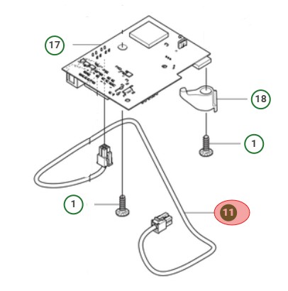 WIRING ASSY HMI CABLE 4P L=38 i gruppen  hos Gräsklipparbutiken (5912031-06)