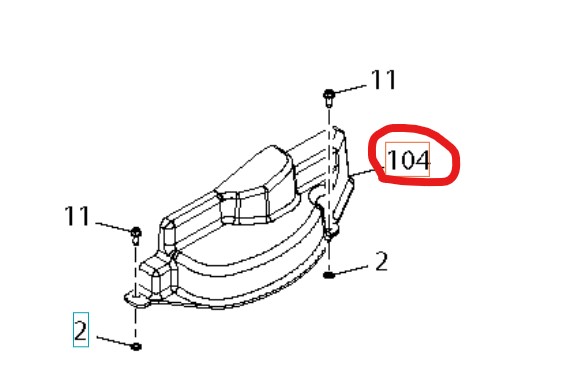 GUARD 97CRD RH MANDREL COVER i gruppen Reservdelar Gräsklippare / Reservdelar Husqvarna Trädgårdstraktorer / Reservdelar Husqvarna TC238 hos Gräsklipparbutiken (5928481-01)