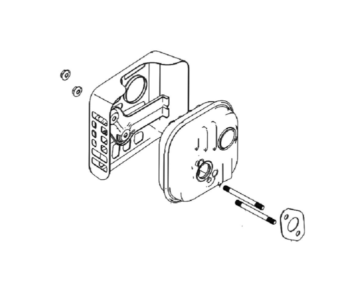 Muffler Kit Rv175 Muffler Kit i gruppen Reservdelar Gräsklippare / Reservdelar McCulloch Gå-Bakom Gräsklippare / Reservdelar McCulloch M53-174WRE Classic hos Gräsklipparbutiken (5930589-01)
