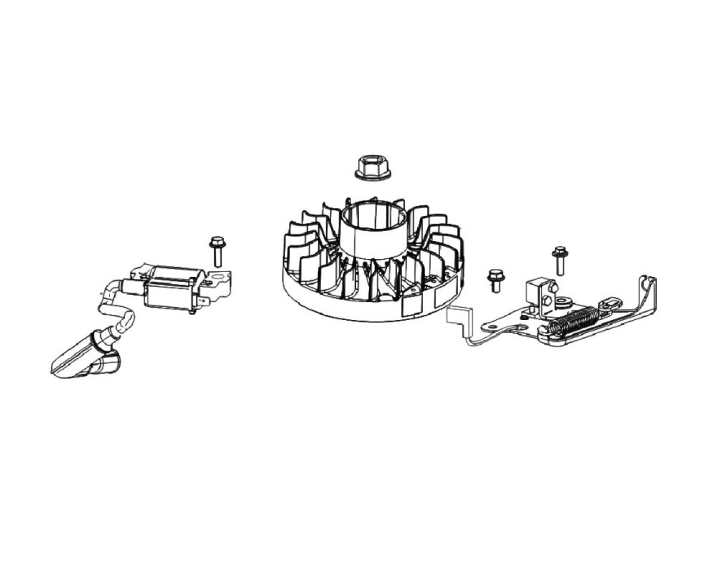 Flywheel Assy Rvm120 Flywheel i gruppen Reservdelar Gräsklippare / Reservdelar McCulloch Gå-Bakom Gräsklippare / Reservdelar McCulloch M51-120M Classic hos Gräsklipparbutiken (5930596-01)