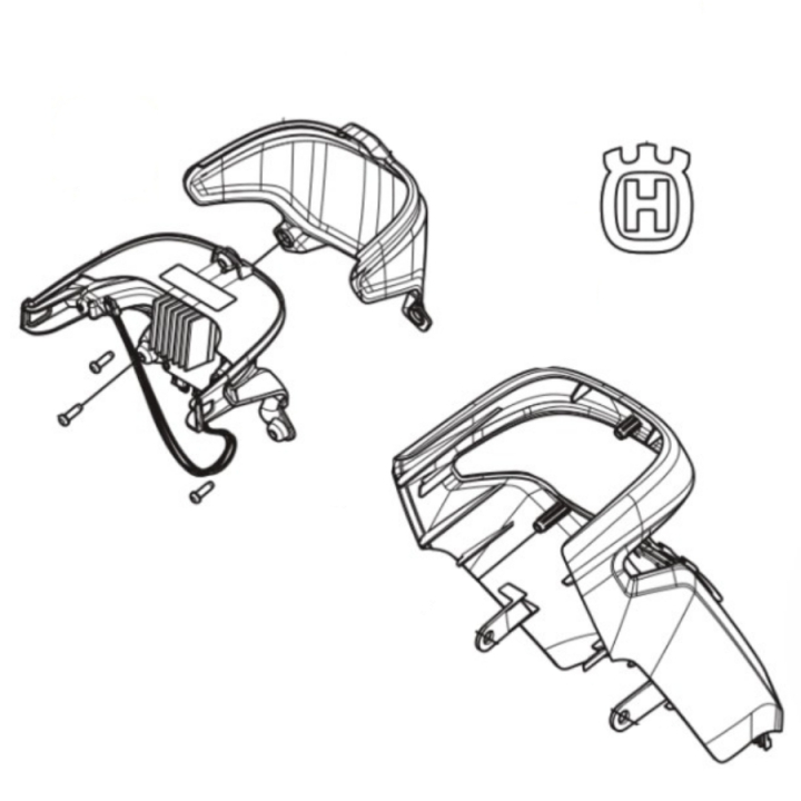 Styrningskåpa Frontdel M, Strå i gruppen Reservdelar Gräsklippare / Reservdelar Husqvarna Rider / Reservdelar Rider 320X AWD hos Gräsklipparbutiken (5947064-01)