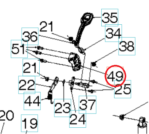 Bracket Bucket Height Lever Bu i gruppen  hos Gräsklipparbutiken (5950804-01)