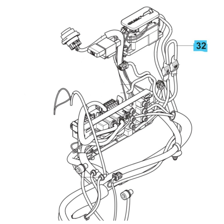 Wiring Assy Power Supply W122 i gruppen Reservdelar Gräsklippare / Reservdelar Husqvarna Rider / Reservdelar Rider 112iC hos Gräsklipparbutiken (5960280-04)