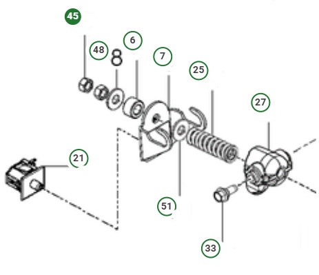HEXAGON NUT HEXAGON NUT i gruppen Reservdelar Gräsklippare / Reservdelar McCulloch Åkgräsklippare / Reservdelar McCulloch ZM5422 BF hos Gräsklipparbutiken (5960409-01)