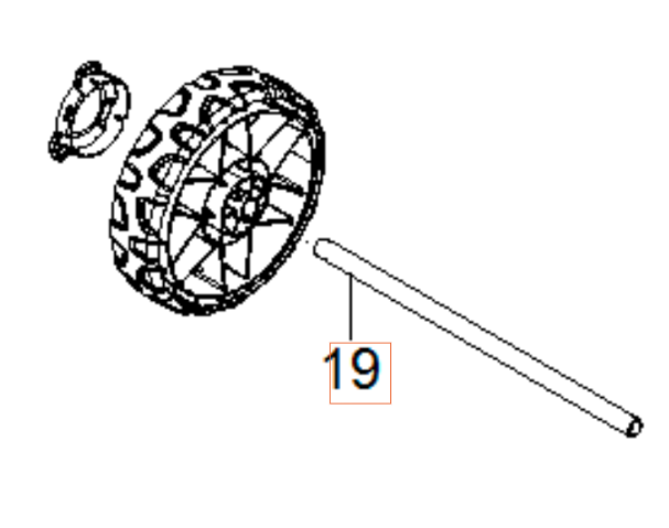 Wheel Axle i gruppen  hos Gräsklipparbutiken (5962890-01)