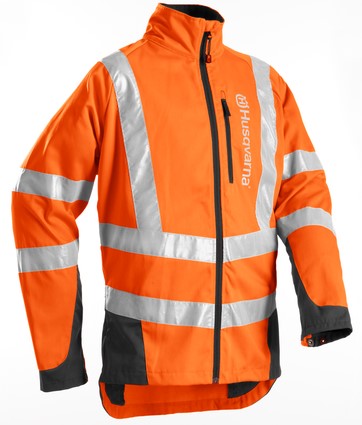 Skogsjacka Husqvarna Classic High Viz EN 20471, 54 i gruppen Skog och Trädgårdsprodukter / Husqvarna Kläder/Skyddsutrustning / Skyddsjackor hos Gräsklipparbutiken (5963046-54)