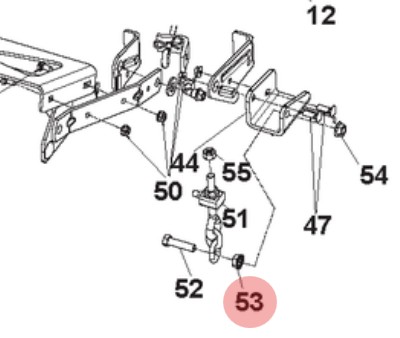 NUT HEXAGON NUT WITH COLLAR 7/ i gruppen  hos Gräsklipparbutiken (5965779-01)