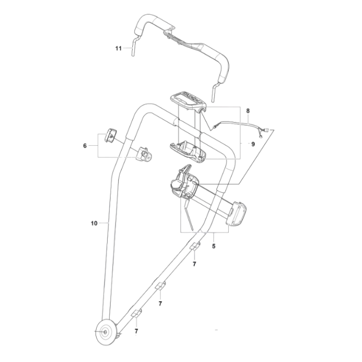 Handtag LB442i, LB548i i gruppen Reservdelar Gräsklippare / Reservdelar Husqvarna Gå-Bakom Gräsklippare / Reservdelar Husqvarna 548i hos Gräsklipparbutiken (5974218-01)