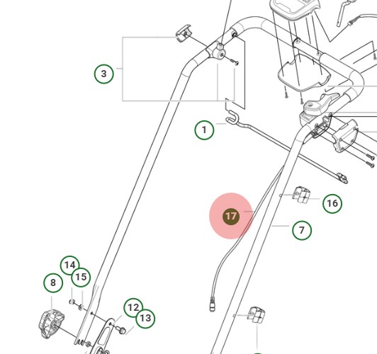 KABEL i gruppen Reservdelar Gräsklippare / Reservdelar Husqvarna Gå-Bakom Gräsklippare / Reservdelar Husqvarna LC551iV hos Gräsklipparbutiken (5976887-02)