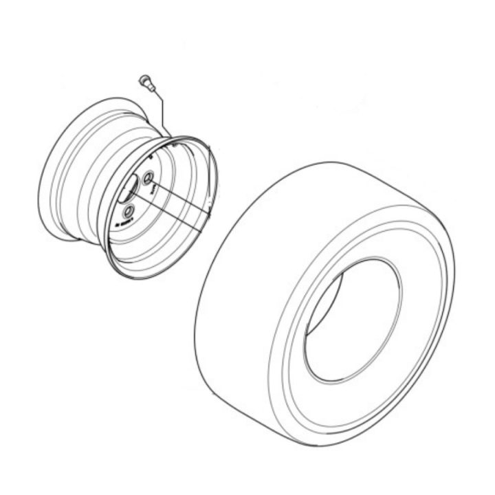 Wheel Assy 20X8-10 i gruppen Reservdelar Gräsklippare / Reservdelar Husqvarna Rider / Reservdelar Husqvarna P520DX hos Gräsklipparbutiken (5977112-01)