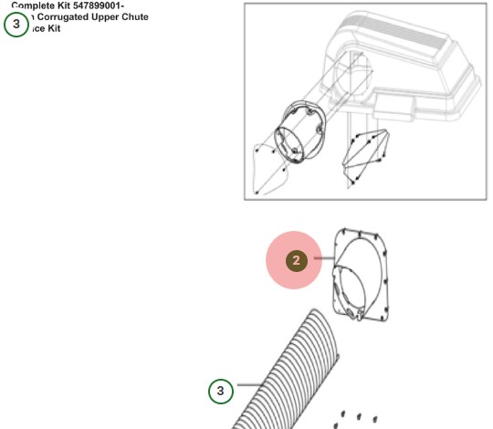 ADAPTER 3-BIN BAGGER CORRUGATE i gruppen  hos Gräsklipparbutiken (5978676-01)