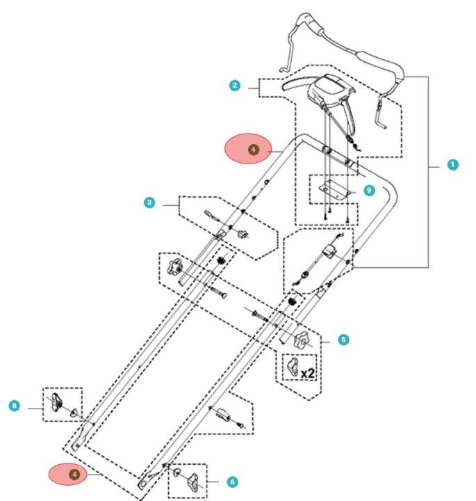 HANDLE KIT (AUTOWALK) i gruppen Reservdelar Gräsklippare / Reservdelar Husqvarna Gå-Bakom Gräsklippare / Reservdelar Husqvarna LC353 AWD hos Gräsklipparbutiken (5984533-01)