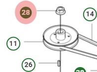 NUT FLANGE 3/4-16 ZP i gruppen  hos Gräsklipparbutiken (5984905-01)
