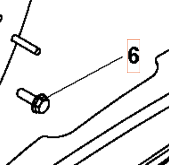 Screw H M8X25 Z Notched Should i gruppen  hos Gräsklipparbutiken (5986753-01)