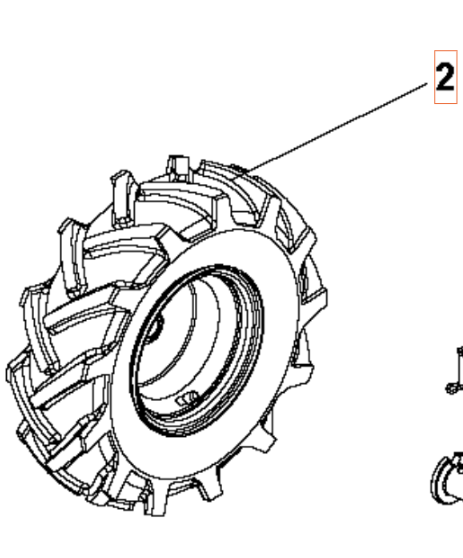 Left Wheel 3,50X6 i gruppen  hos Gräsklipparbutiken (5986783-01)