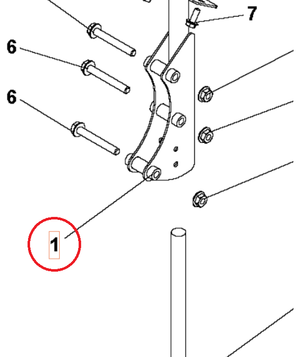 Spur Support Black Ral9005 i gruppen  hos Gräsklipparbutiken (5986805-01)