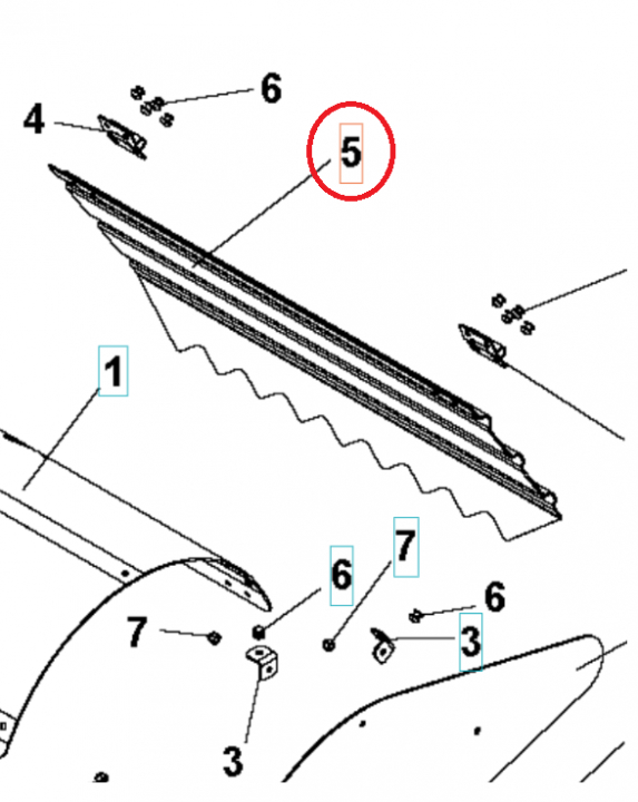 Cover Tines Rear Cover Grey Ra i gruppen  hos Gräsklipparbutiken (5986811-01)