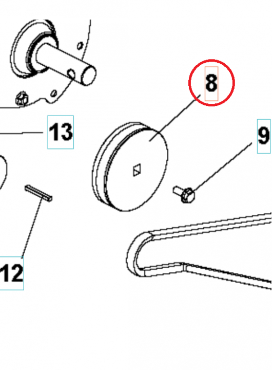 Pulley Transmission Pulley  1 i gruppen  hos Gräsklipparbutiken (5986813-01)