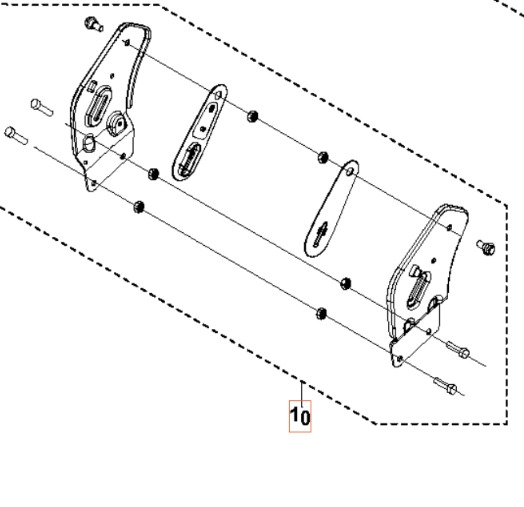 Support Kit Handle Bracket Kit i gruppen Reservdelar Gräsklippare / Reservdelar Husqvarna Gå-Bakom Gräsklippare / Reservdelar Husqvarna LB256SP hos Gräsklipparbutiken (5986841-13)