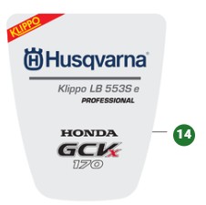 DECAL HUSQVARNA KLIPPO LB 553S i gruppen Reservdelar Gräsklippare / Reservdelar Husqvarna Gå-Bakom Gräsklippare / Reservdelar Husqvarna LB553Se KLIPPO™ hos Gräsklipparbutiken (5995758-06)