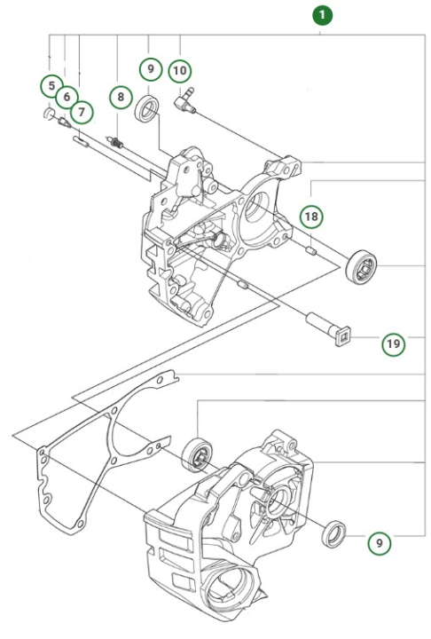 CRANKCASE ASSY TH, 39CC i gruppen  hos Gräsklipparbutiken (5998093-02)