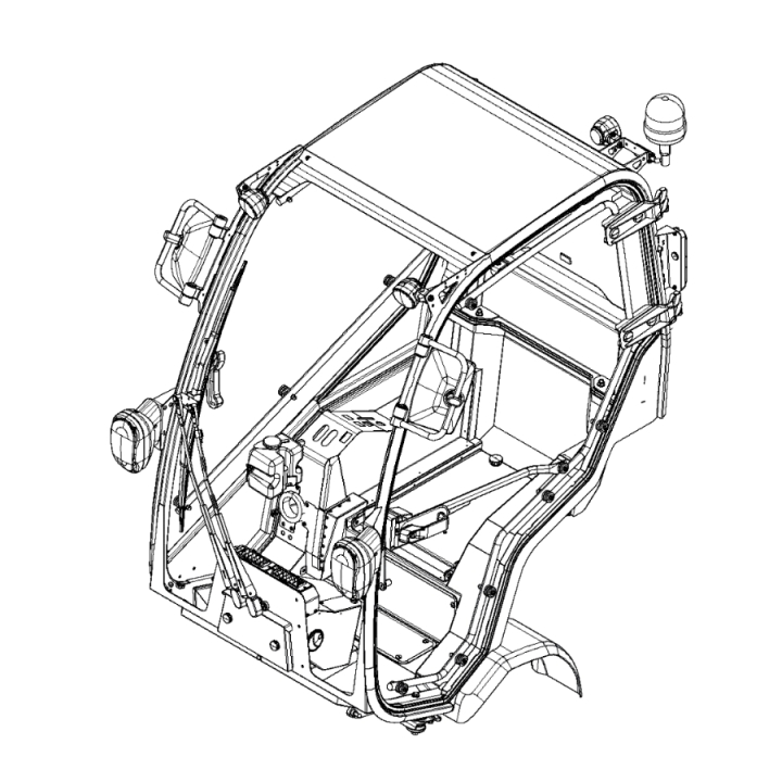 Cabin Incl Base Platform For P i gruppen Reservdelar Gräsklippare / Reservdelar Husqvarna Rider / Reservdelar Husqvarna P525DX hos Gräsklipparbutiken (5999451-01)