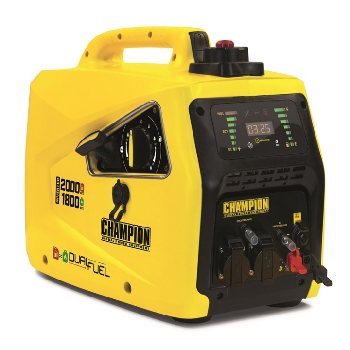 CHAMPION DUAL FUEL INVERTER 2000W Elverk i gruppen Skog och Trädgårdsprodukter / Elverk / Champion Elverk / Champion Inverterelverk hos Gräsklipparbutiken (82001i-DF-SC)