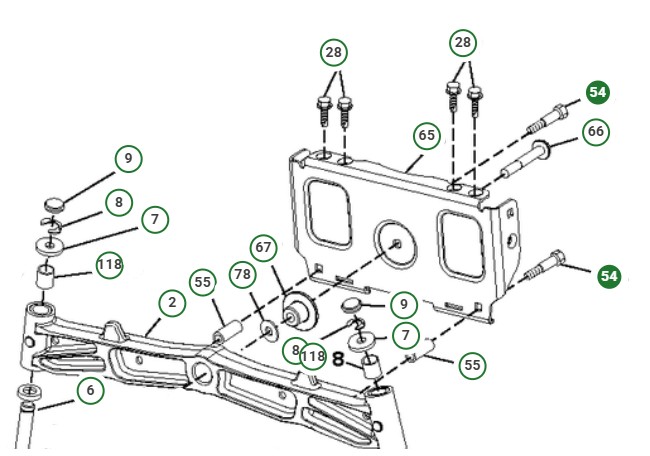 Bult 3/8-16X2 1/4 i gruppen Reservdelar Gräsklippare / Reservdelar Husqvarna Traktorer / ➤ YT & YTH modeller / Reservdelar Husqvarna YTH 24V48 LS hos Gräsklipparbutiken (8747606-36)