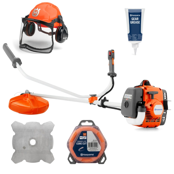 Husqvarna 129R Röjsågspaket i gruppen Skog och Trädgårdsprodukter / Husqvarna Trimmers & Röjsågar / Bensindrivna grästrimmers & röjsågar hos Gräsklipparbutiken (9671933)