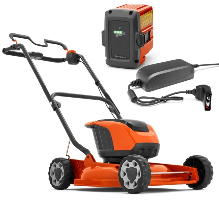 Husqvarna LB 146i Batterigräsklippare Inkl BLi20 & QC80 i gruppen Skog och Trädgårdsprodukter / Husqvarna Batteridrivna Trädgårdsmaskiner / Batterigräsklippare hos Gräsklipparbutiken (9678621-05)