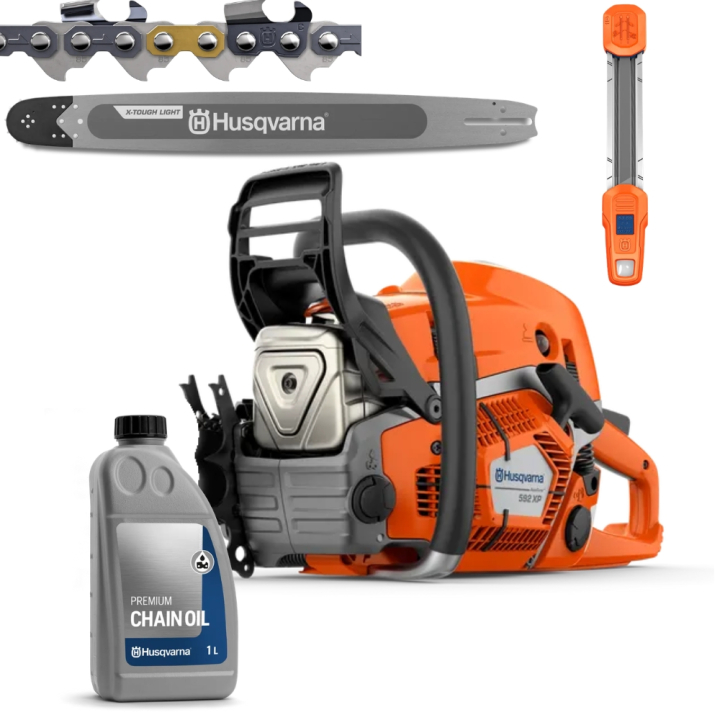Husqvarna 592 XP®G 28'' Startpaket i gruppen Skog och Trädgårdsprodukter / Husqvarna Motorsågar / Motorsågar hos Gräsklipparbutiken (9704934)