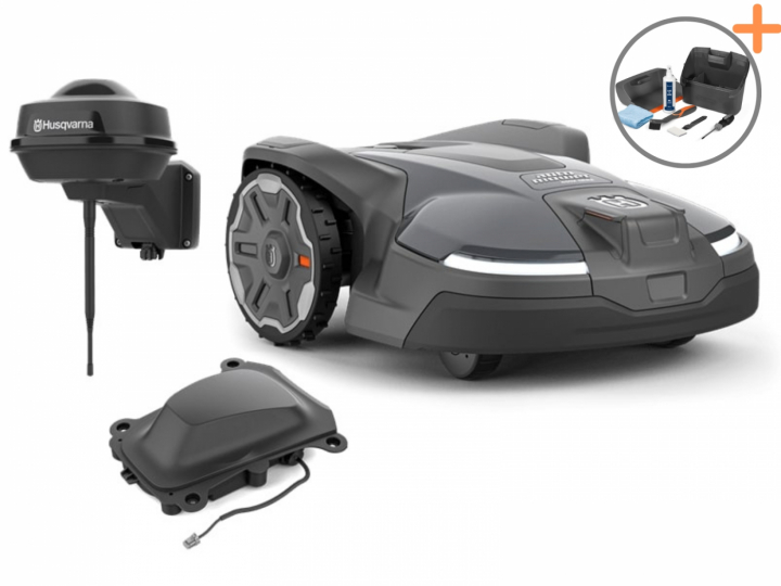 Husqvarna Automower® 450X Nera Robotgräsklippare med EPOS plug-in kit | Underhållskit på köpet! i gruppen Robotgräsklippare / Husqvarna Automower® / Robotgräsklippare utan begränsningskabel hos Gräsklipparbutiken (9705353)