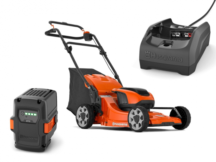 Husqvarna LC 142i inkl B140 & C80 i gruppen Skog och Trädgårdsprodukter / Husqvarna Batteridrivna Trädgårdsmaskiner / Batterigräsklippare hos Gräsklipparbutiken (9705418-04)