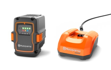 Batteripaket B140X & laddare C500X i gruppen Skog och Trädgårdsprodukter / Husqvarna Batteridrivna Trädgårdsmaskiner / Tillbehör batterimaskiner hos Gräsklipparbutiken (9706079)