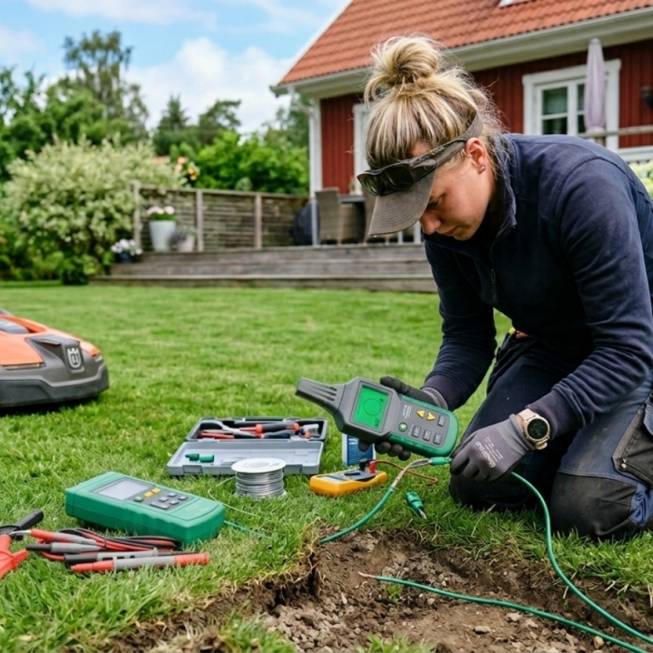 Reparation av slingavbrott robotgräsklippare i gruppen Skog och Trädgårdsprodukter / Service Center hos Gräsklipparbutiken (Slingavbrott)