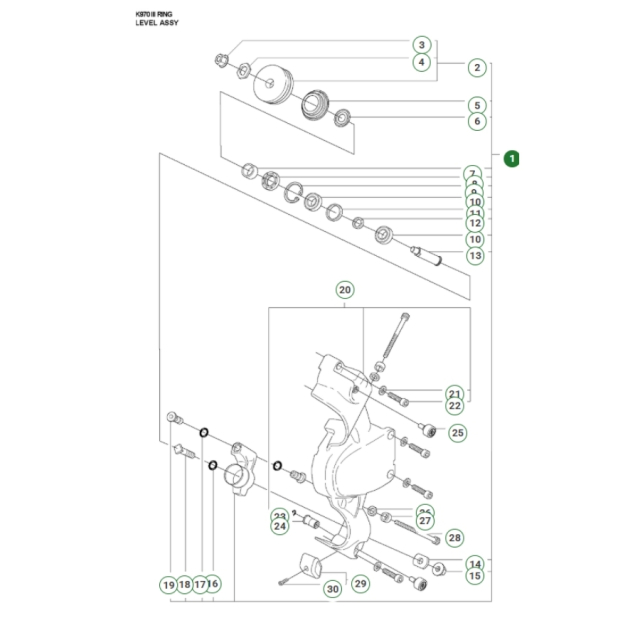 Hävarm kpl. support roller spare part