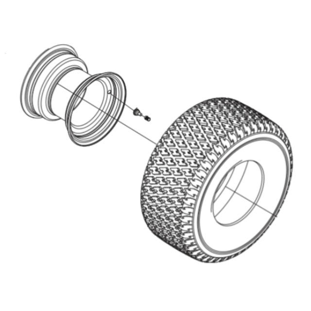 Hjulkit bak TS 112, TS 114, TC 215T, TC 220T, TS 112, TS 114, TS 215T, TS 217T