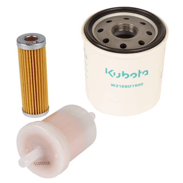 Maintenance kit with engine oil filter, pre fuel filter, fuel filter - every 100h (200h commercial)